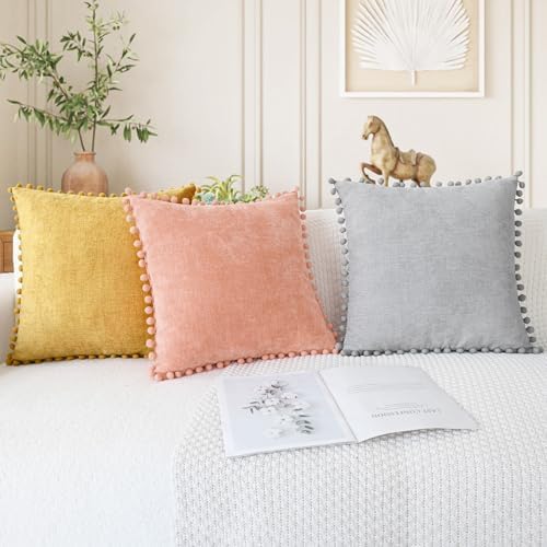 CaliTime Decorative Couch Throw Pillow Covers 18 X 18 Inches Dusty Pink - Image 5