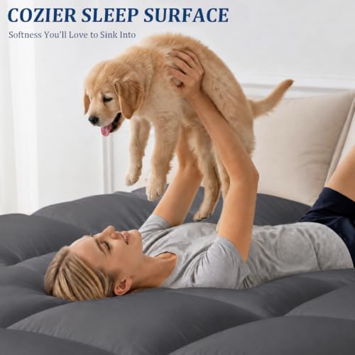 Cal King Mattress Topper, 900 GSM High-Fill Design, Fuller & Plusher Feel - Image 4