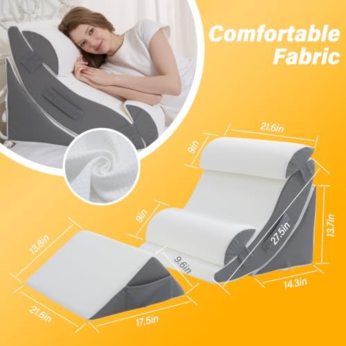 Wedge Pillow Set for After Surgery – 5PCS Orthopedic Bed Wedge Pillow Set for - Image 2