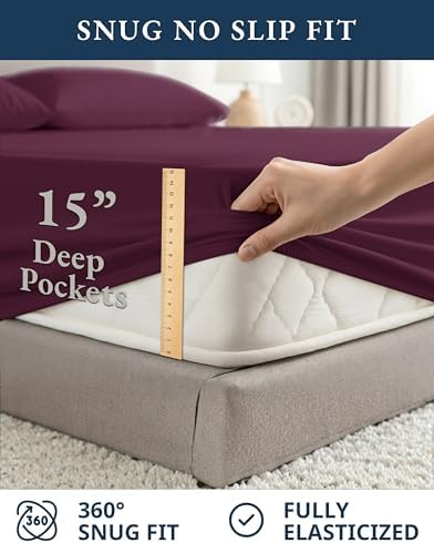 LANE LINEN Queen Size Bed Sheets 100% Organic Cotton 4pc - Image 6