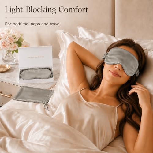 Silk Sleep Mask Light Blocking Luxury 100% Mulberry 19mm Silk Eye Mask Eye - Image 6