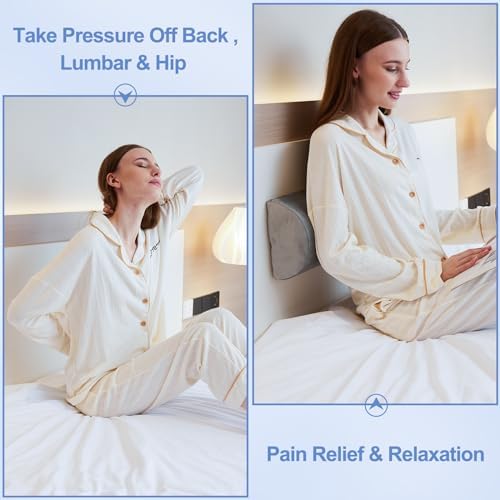 Knee Pillow for Back Sleeping, Memory Foam Bolster Pillow for Legs, Under Knee - Image 7
