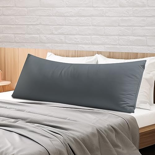 100% Egyptian Cotton Body Pillow Cover Long Pillow Case 600 Thread Count by ShunjieHome