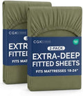 CGK Linens 2 Pack Extra Deep Twin Fitted Sheets by CGKUnlimited