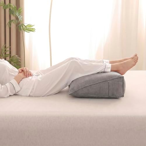 Triangular Reading Pillow with Side Pocket, Backrest Support Cushion - Image 4