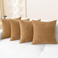 CaliTime Decorative Couch Throw Pillow Covers 18 X 18 Inches Apricot Brown by CaliTime