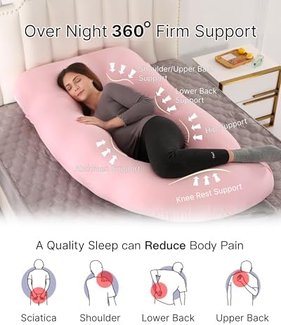 ALLOPERA Pregnancy Pillow, Full Body Maternity Pillow 57 inch, - Image 2