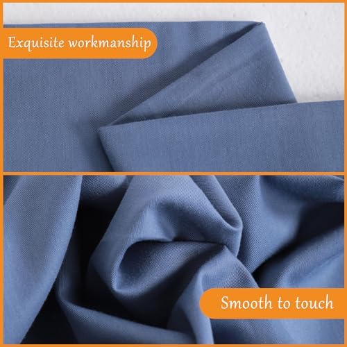 NTBAY Cotton Standard Pillowcases, Denim Blue - Image 5