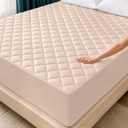 King Mattress Pad, Quilted Mattress Protector Topper fits 16" Deep Pocket by UTOPIABEDDING