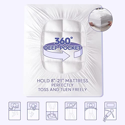 ABENE California King Mattress Topper, Thick Pillow Top Mattress Pad - Image 4
