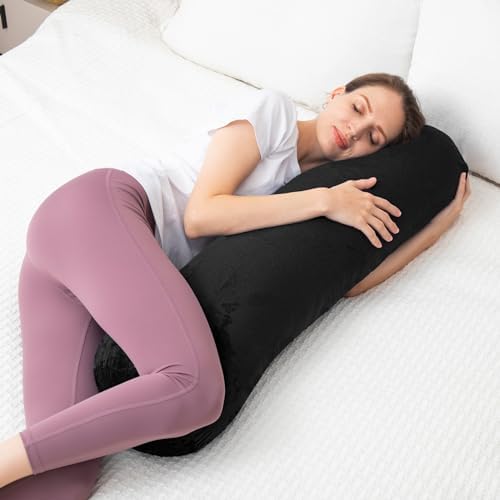 1 MIDDLE ONE Round Body Pillow for Adults, Long Bolster Pillow for Bed - Image 4