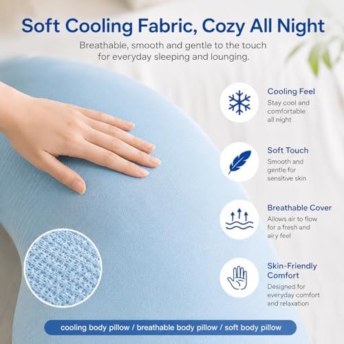 Pea Pod Body Pillow for Side Sleepers, S-Shaped Cooling Full Body Pillow - Image 6