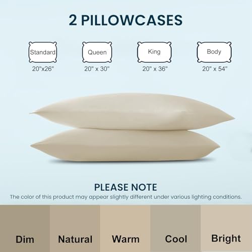 Cooling Pillow Cases Set of 2, Standard Size Cool Pillowcases - Image 7