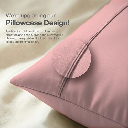 QUEENSBAY Queen Pillow Cases Set of 2, Microfiber Cooling Pillowcases, Soft - Image 2