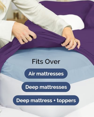 CGK Linens 2 Pack Extra Deep Cal King Fitted Sheets - Image 7