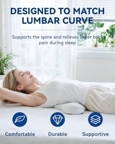 SMDR Low Lumbar Support Pillow for Bed, Soft Memory Foam for Lower Back Pain - Image 4
