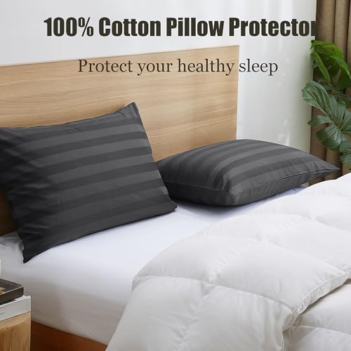 100% Cotton Zippered Pillow Protectors King Size - Image 4