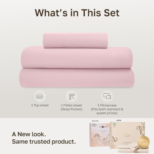 California Design Den Organic Cotton Twin Size Bed Sheet Set - Image 3