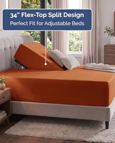 CGK Linens Extra Deep Flex Top Split Head King Fitted Sheet - Image 3