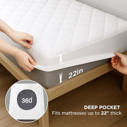 Bedsure Twin XL Mattress Protector, Quilted Waterproof Mattress Protector - Image 5