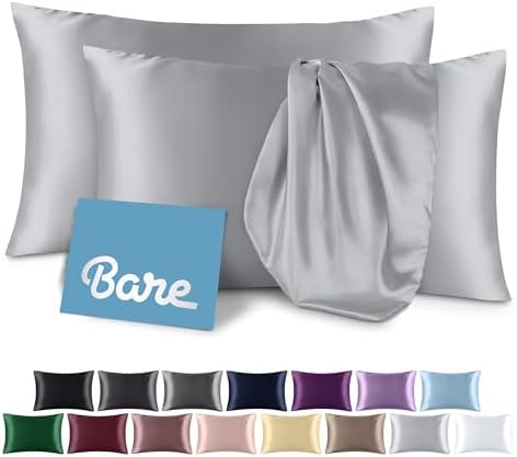 Bare Home Satin Pillowcases Zipper by BareHome