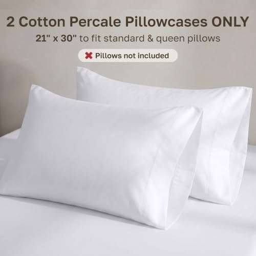 California Design Den 100% Organic Cotton 2-Pack Queen Size Pillow Cases - Image 3