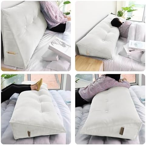 WOWMAX Headboard Pillow King Bed Wedge Pillow Headboard - Image 3