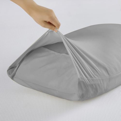 Dark Grey Queen Size Pillow Cases Set of 2 - Image 6