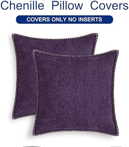 CaliTime Decorative Couch Throw Pillow Covers 26 X 26 Inches Plum Purple - Image 6