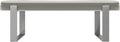 VANT Upholstered Bed Bench - Metallic Neutral Champagne - Brushed Nickel - Contemporary Modern, Bedroom Bench Seat, Hallway, or Entryway