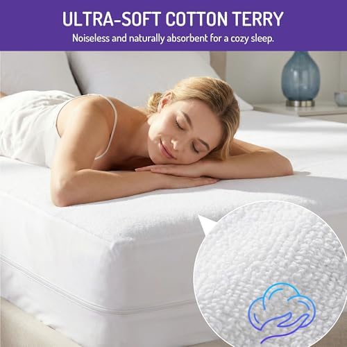Mattress Encasement Cal King, Bed Bug Cover Lab Tested Fits 13-15" Bed - Image 4