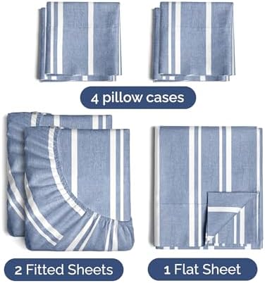 Split King 7 Piece Bed Sheet Set - Image 2