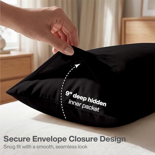 QUEENSBAY Body Pillow Case, 1 Pack, Soft Microfiber Long Pillow Cover, - Image 3