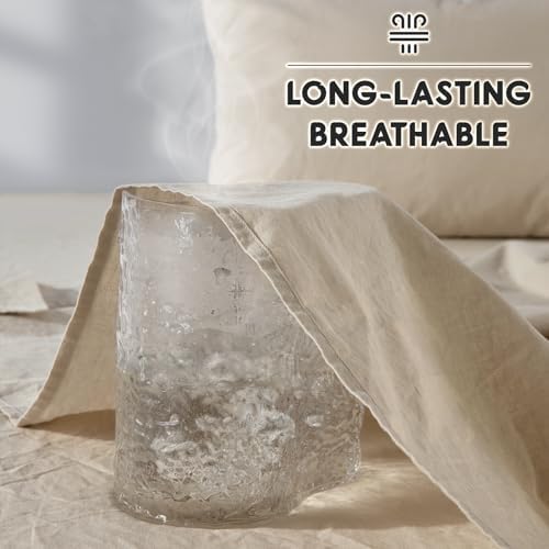 SONORO KATE 100% French Linen Queen Size Sheets Set, Extra Deep Pocket - Image 3
