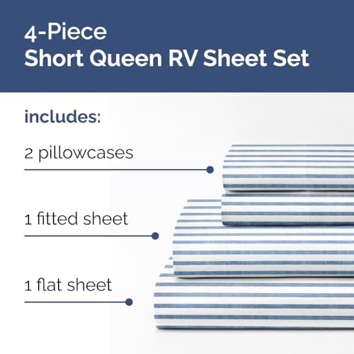 Short Queen Size 4 Piece Bed Sheet Set - Image 2