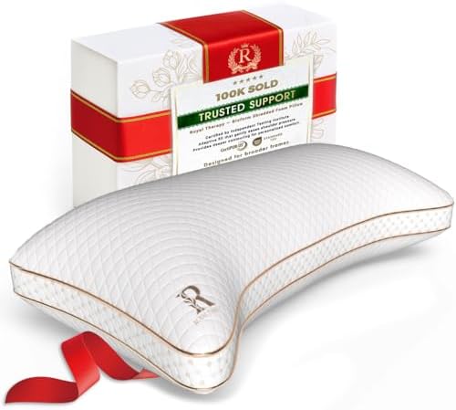 Royal Therapy Queen Memory Foam Pillow, Adjustable Shredded Odor-Free Cut-Out by ROYALTHERAPY