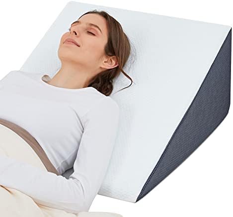 Bed Wedge Pillow for Sleeping 24x24x10 Inch, Elevated Support by Touchutopia