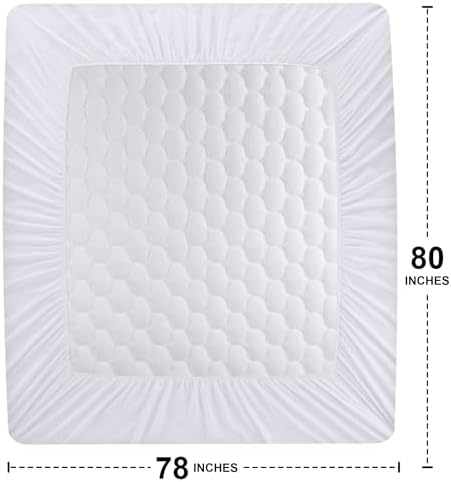 Waterproof King Mattress Protector, Mattress Pad fits Upto 16" Deep Pocket - Image 4