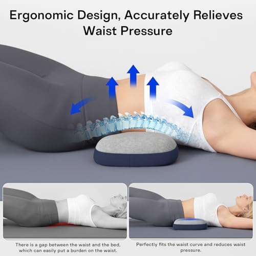 Lumbar Support Pillow for Bed, Memory Foam Pillows for Back Pain Relief - Image 4