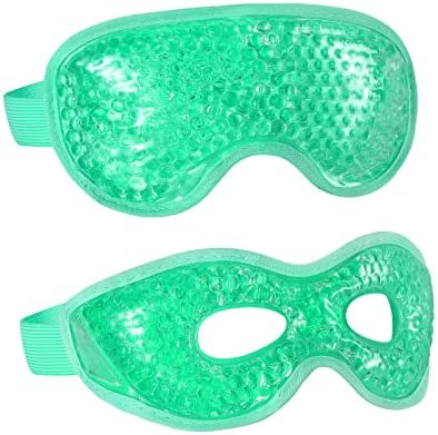 2PCS Gel Eye Mask Reusable Cold Therapy Gel Bead Eye Mask by CONSGIJI