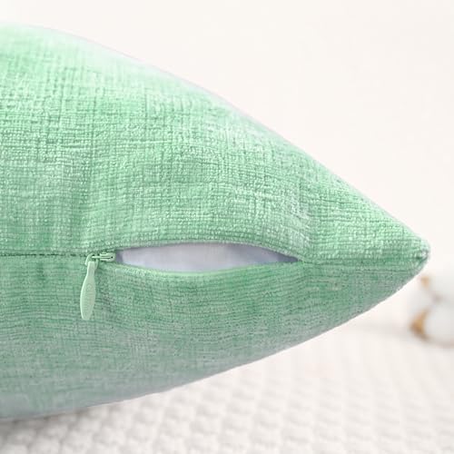 CaliTime Decorative Couch Throw Pillow Covers 16 X 16 Inches Grey Green - Image 3