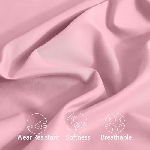 Horbaunal Microfiber Pillowcases Standard Size, Dusty Pink, 2 Pack - Image 6