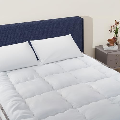 QUEEN ROSE Mattress Topper Queen, Extra Thick Pillow-Top Mattress Pad Bed Covers - Image 6