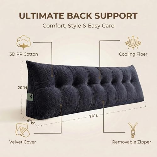 Headboard Pillow King Size, Reading Pillow - Image 2