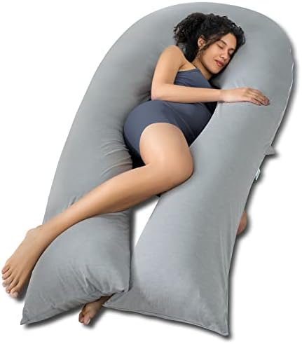 QUEEN ROSE 65 Inch Cooling U Shaped Pregnancy Pillow, Maternity Body Pillow by QUEENROSE