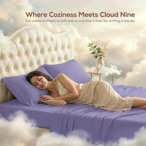 Queen Sheets Set, 4 Pieces 16" Deep Pocket Hotel Luxury Bed Sheets - Image 4