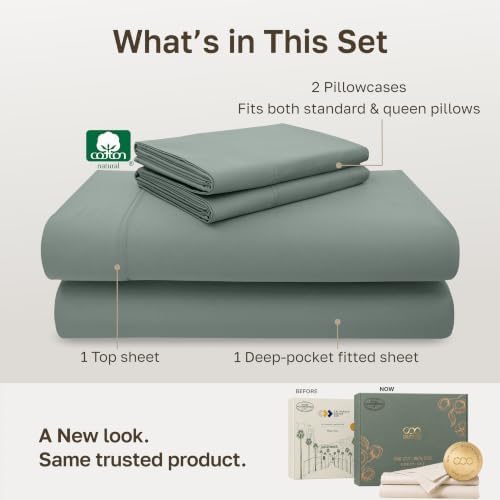 California Design Den Luxury 600 Thread Count Queen Bed Sheets Set - Image 3