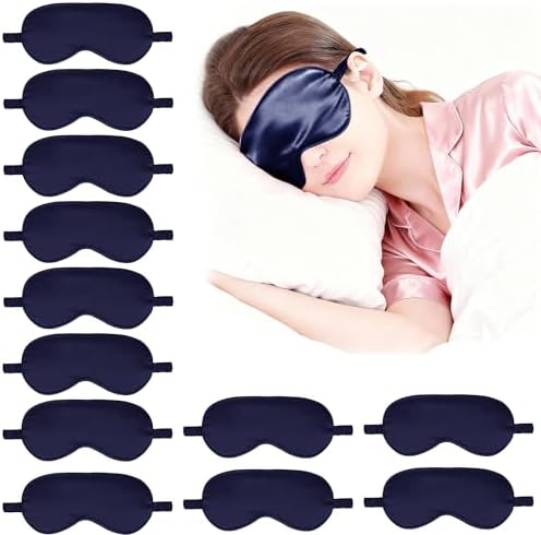 12PACK Silky Sleep Masks Satin Eye Mask Silk Eyes Cover by WJingYiJia