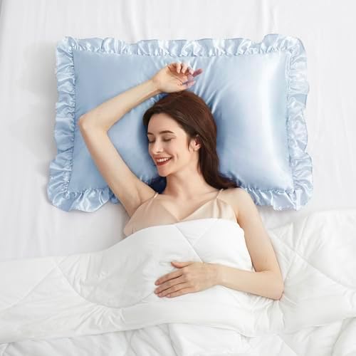 Silky Satin Ruffled Pillow Cases - Image 3