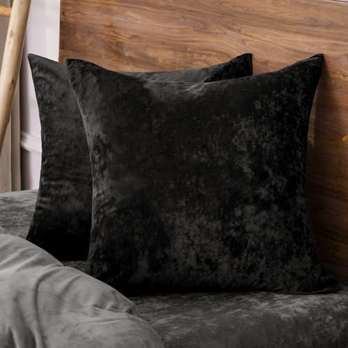 PHF Truly Velvet Throw Pillow Covers, No Insert, 2 Pack Color Gradient Cushion by PHF